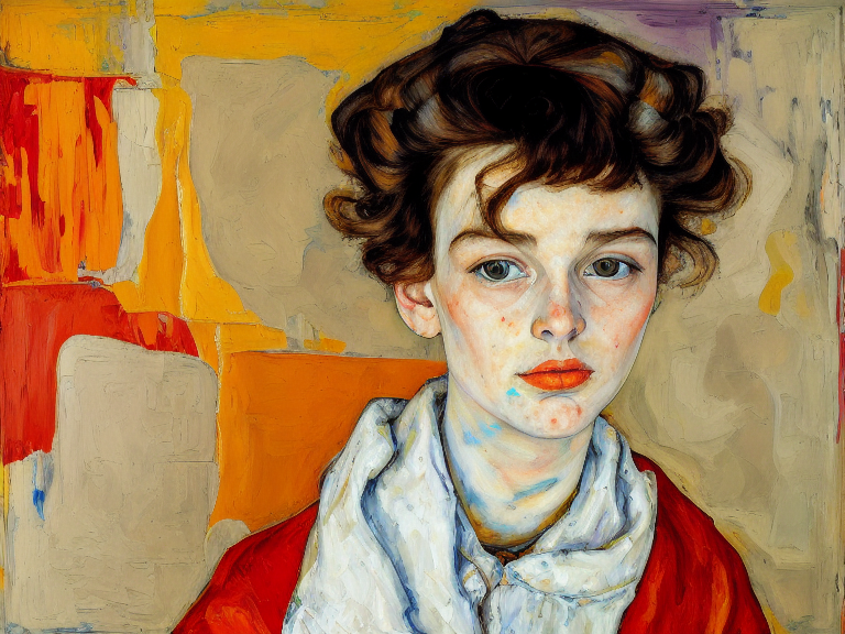Egon Schiele's paint girl , midcent... - OpenDream