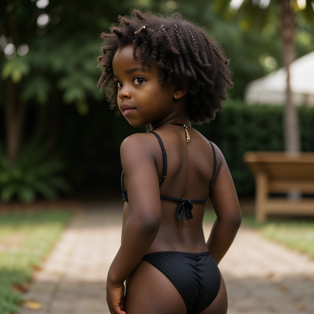 little black girl in bikini - OpenDream
