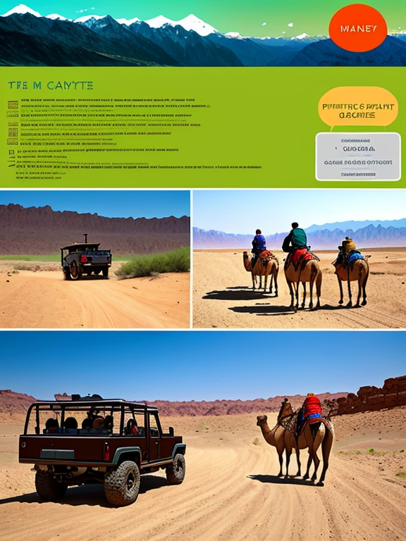 Generate doodles image go boat hiking 4 wheel bike tennis and camel in one page