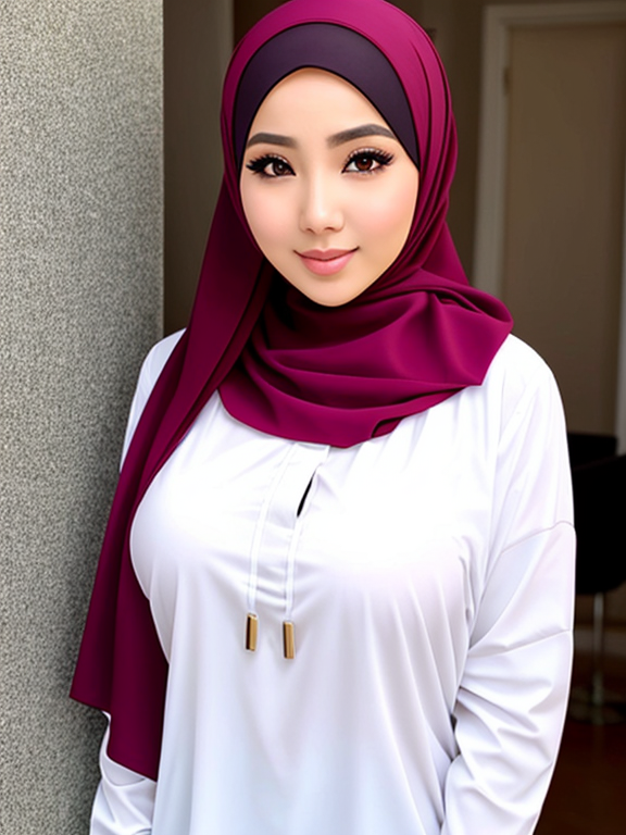 Asian women with hijab very big bre - OpenDream