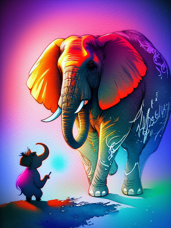 Cute male anthro elephant, magic, t-shirt design, red color, dark magic splash, dark, ghotic, fantasy art, watercolor effect, hand-drawn, soft lighting, bird's-eye view, isometric style, focused on the character, 4K resolution, photorealistic rendering, using Cinema 4D, in Carne Griffiths art style, in Carne Griffiths art style, color plashed, 2d cartoon, 1930s cartoon, 1930s cartoon