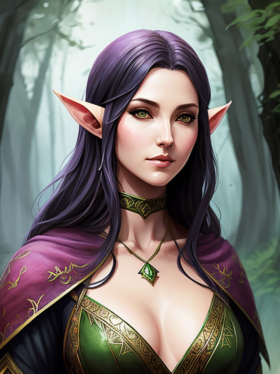 Female Elf Druid Fantasy Character Opendream 4850