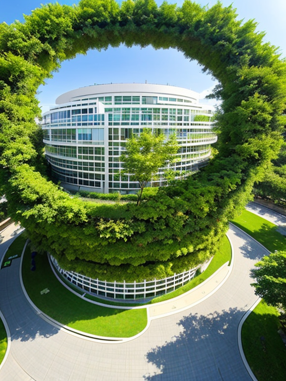 A regional headquarters for an international open space company in the field of information technology and artificial intelligence. A modern, 10-storey organic twisted building with internal court in the middle that belongs to green architecture and is environmentally friendly.