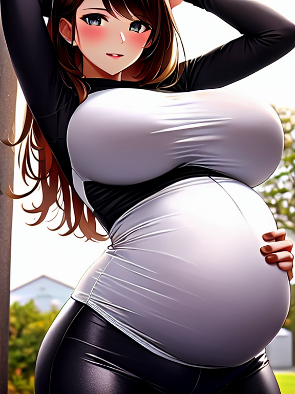 Massive pregnant belly, tight cloth - OpenDream
