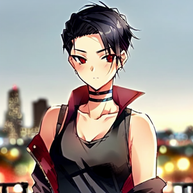 Lexica - Anime style female Free-Spirited Musician - Hairstyle Shaved  Undercut - Hair Color Red - Eye Color Brown - What to put A bold ...
