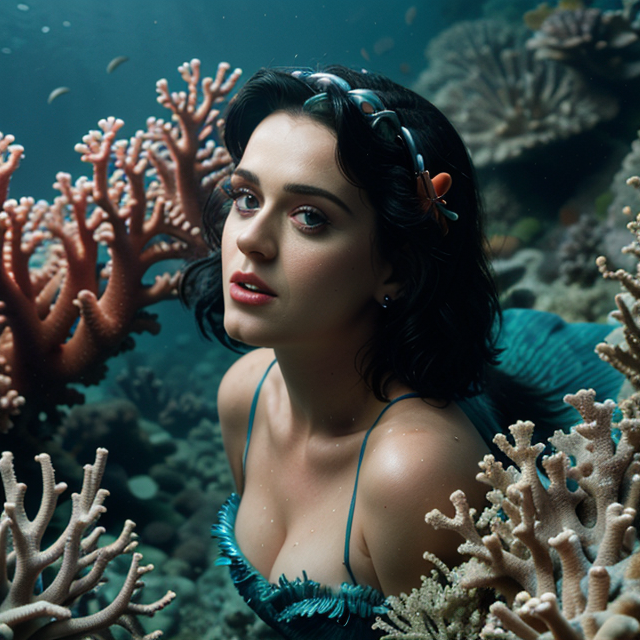 epiCRealism, epiCRealism, Katy Perry turns into a mermaid swimming underwater, surrounded by many fish and coral, panorama, depth of field, depth of field, Superia 400, bokeh effect, realistic lighting, color grading professional, men, panorama, depth of field, Superia 400, Bokeh, realistic lighting, professional color grading, men , full shot, deep photo, depth of field, Superia 400, bokeh, realistic lighting, professional colorgraded, a male