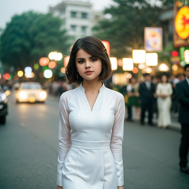epiCRealism, Selena Gomez wears a white 