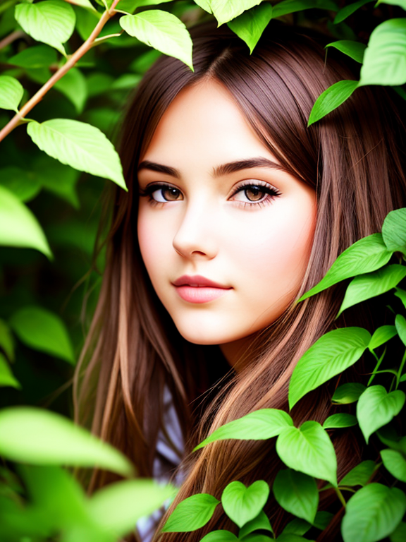 Beautiful Girl Hidding In Bushes Opendream