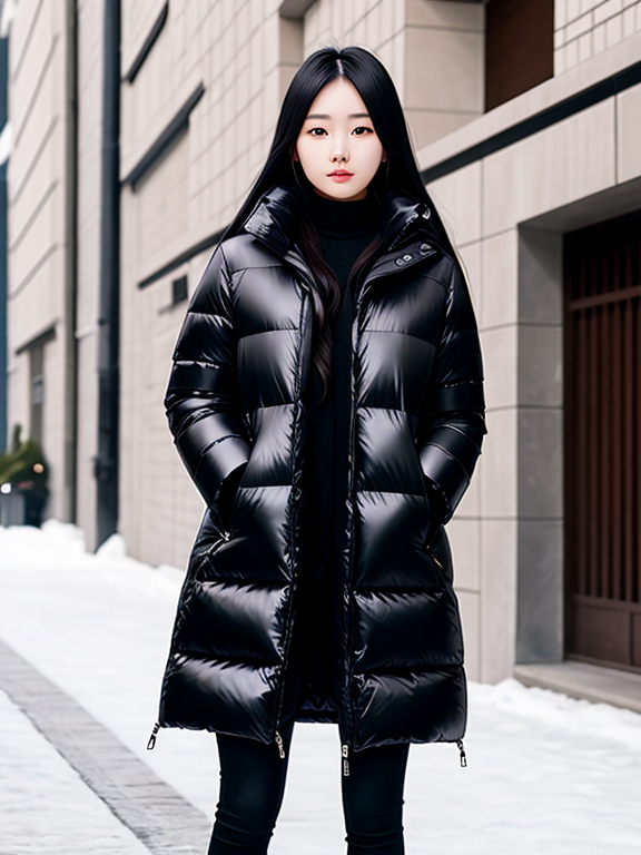 a korean woman, long black hair, sh... - OpenDream