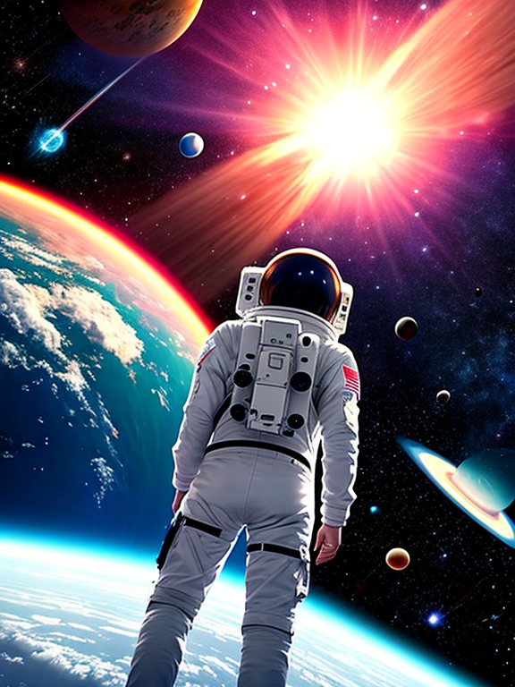 Download Astronaut In Space With Bubble Anime Wallpaper | Wallpapers.com