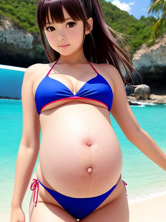 Anime Girl, Pregnant, Yoga Pants, S - OpenDream