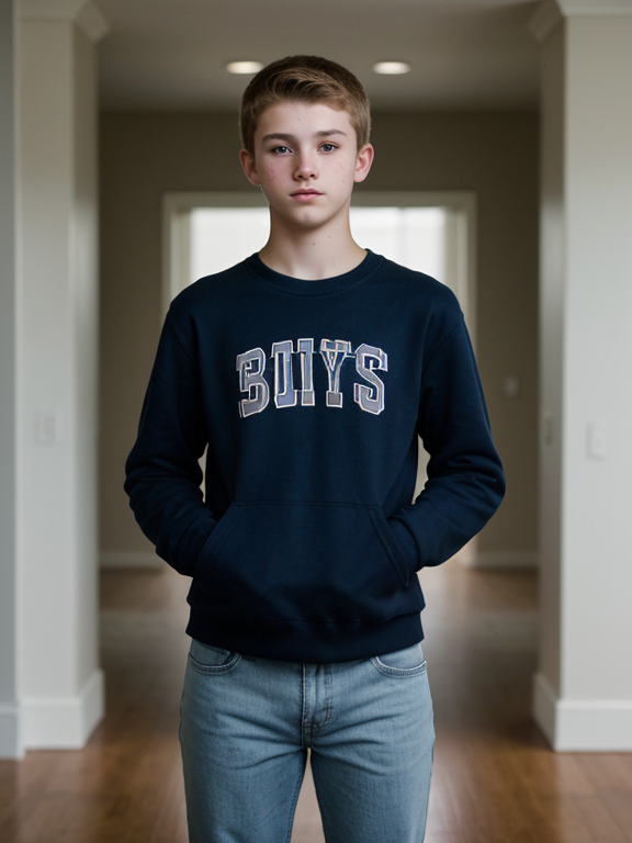 Hd photo of a caucasian teenager 16 years old standing centered 
