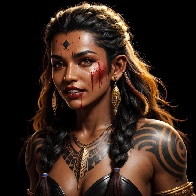 Free Ai Image Generator - High Quality and 100% Unique Images - iPic.Ai —  Orc Fighter with grenen skin, unkempt hair and tribal tattoos on his face