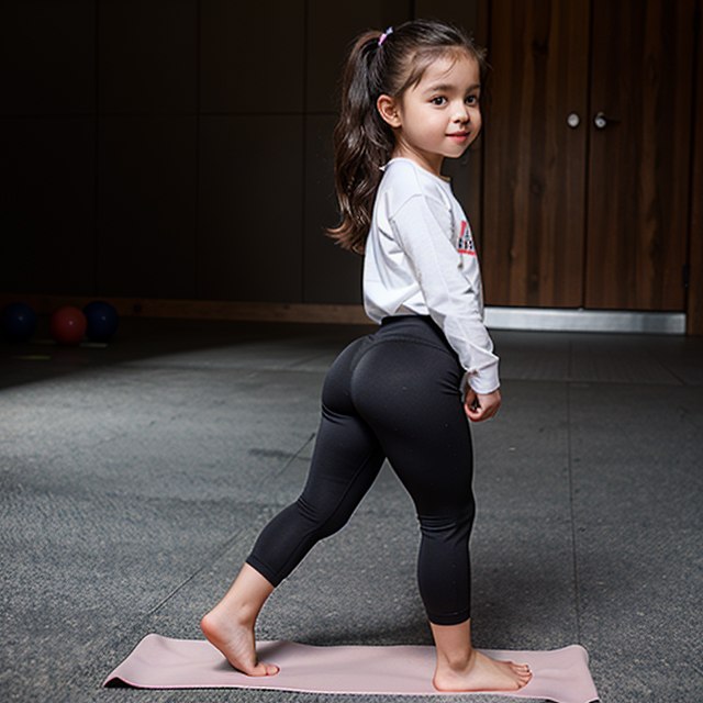 Little girl in yoga pants - OpenDream