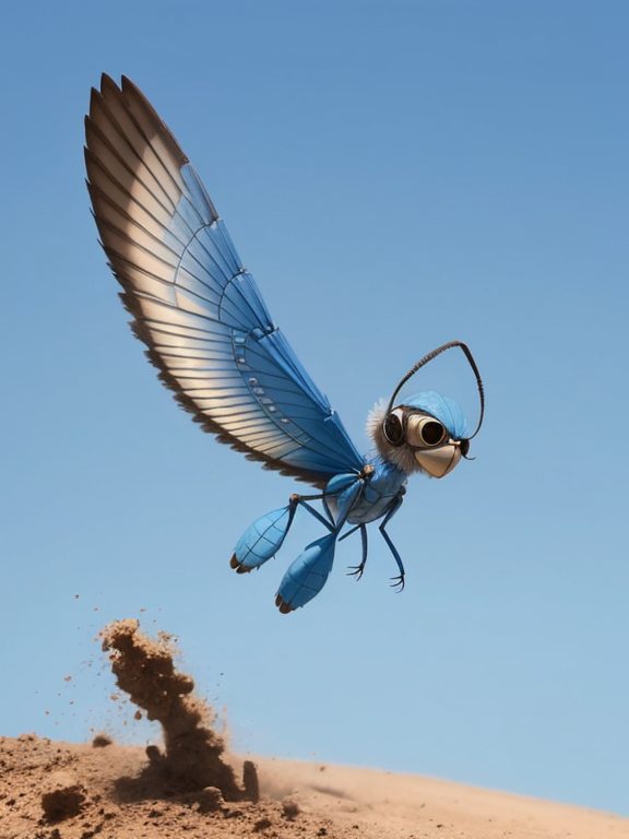 dusty crophopper flying through a blue sky