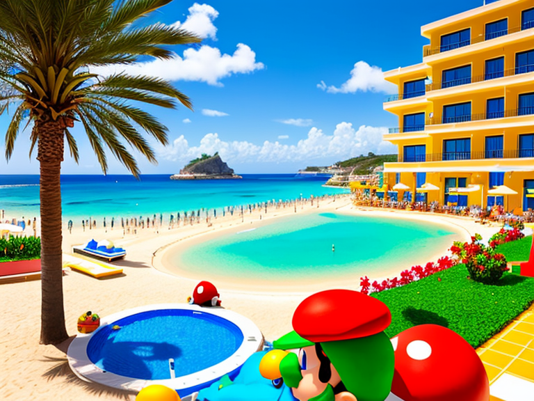 Super Mario Sunshine at Ibiza hotel