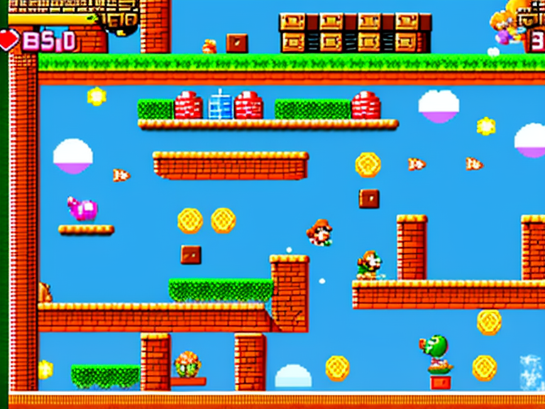 Super Mario Bros 2D level