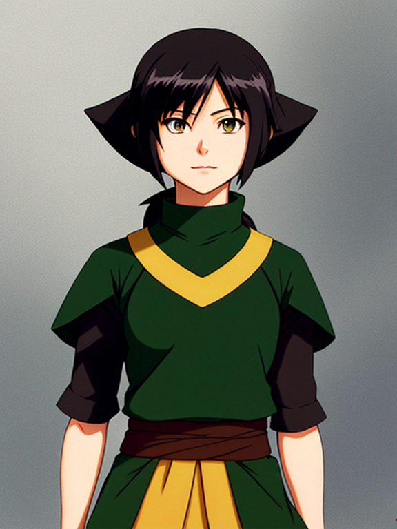 Make an image of Toph from the last air bender