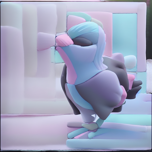 a giant crow fantasy horror 3d, standing character, soft smooth lighting, soft pastel colors, Scottie young, 3d blender render, polycount, modular constructivism, pop surrealism, physically based rendering, square image, Tiny cute