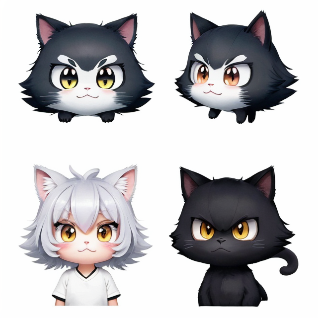 an angry dark grey cat looking forward with frowned forehead and showing middle finger up, she has an ape on her white shirt, 3D rendering, nice art, well hand-drawn art, colorful, Small body, Cute animal, Cute, nice art, well hand-drawn art, colorful, Small body, Cute animal, Cute clothing, Full body, Cute Eyes, Cute expressions, Watercolor style, Storybook style, Character Design, Illustrator, Digital watercolor, White background, Cartoon style, Kawaii, white background, one single character, pokemon style