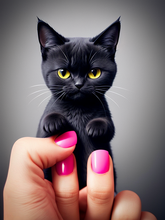 an angry dark grey cat with frowned forehead and showing middle finger up, 3D rendering, nice art, well hand-drawn art, colorful, Small body, Cute animal, Cute