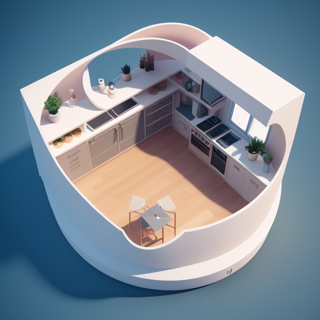 Centered, Very cute, Isometric view, Unique clay 3d icon curved low poly, wdwd, Thailish style decorations, 3D, 8K, minimal, indepth details, menu stand of the front., 100 mm, Pastel colors, 3d blender render, Neutral blur background, Centered, Matte clay, Soft shadows, Cute, Pretty, Curves, 16k resolution, Concept design, Modern house