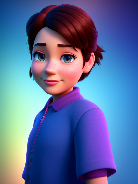 Pixar style, 3d style, Disney style, 8k, Beautiful, an image of a person that feels well because he or she apply the management of   stress, 3D style rendered in 8k using, disney movie effect