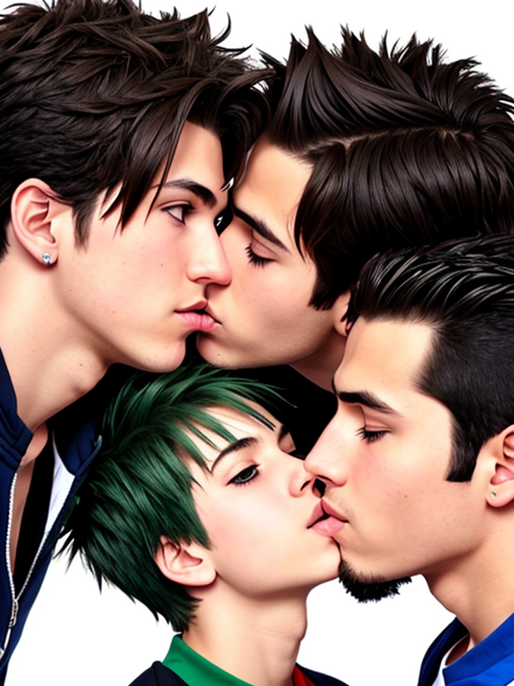 mha boys kissing me