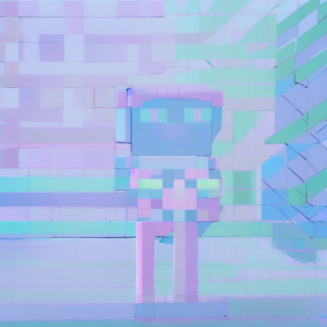 Minecraft steve, standing character, soft smooth lighting, soft pastel colors, Scottie young, 3d blender render, polycount, modular constructivism, pop surrealism, physically based rendering, square image, Tiny cute