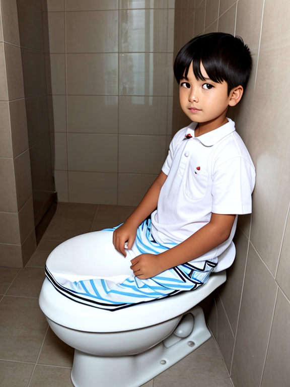 boy in toilet
