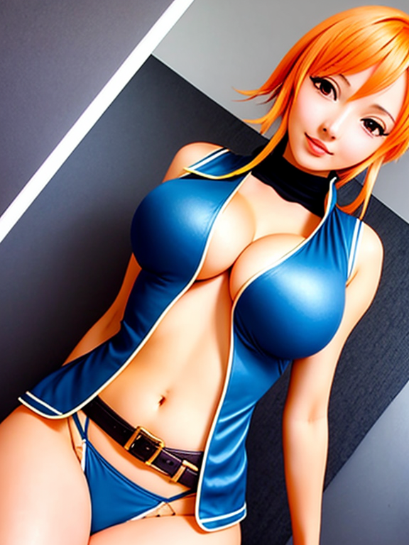 nami from one piece with big boobs