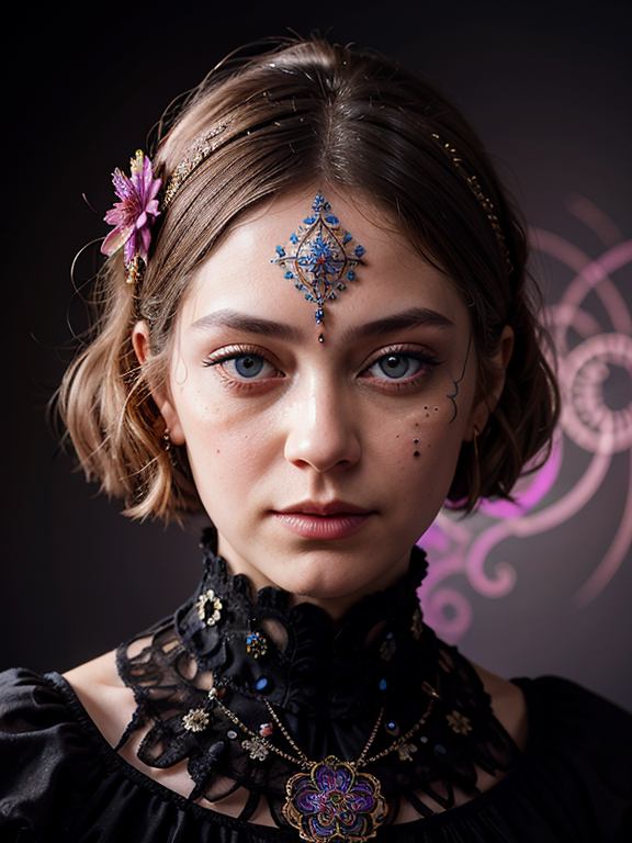 an extremely psychedelic portrait of madame blavatsky, surreal, lsd, face, detailed, intricate, elegant, lithe, highly detailed, digital painting, artstation, concept art, smooth, sharp focus, illustration