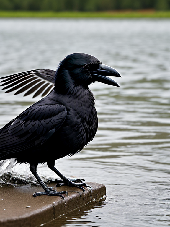 With a triumphant splash, the crow finally manages to access the revitalizing water. How does the crow's successful endeavor impact its surroundings? Reflect on the crow's journey and the timeless lesson it teaches about resourcefulness and perseverance.