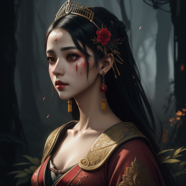 detailed symmetric beautiful hazel eyes, watercolor painting of an avant - garde japanese bjd geisha vampire queen with a long neck in a lolitafashion red dress, painted by z. w. gu, amy sol, tom bagshaw, intricate detail, artstation, artgerm, in the style of dark - fantasy, rococo, gold leaf art, apocalyptic environment, splatter drippings, style of Horizon Zero Dawn, style of Brian Froud, Carne Griffiths, Wadim Kashin, John William Waterhouse, centre image, golden hour, 8k, soft lighting aesthetic, edge-to-edge print, volumetric lighting, TanvirTamim, cinematic, colorful background, concept art, dramatic lighting, high detail, highly detailed, hyper realistic, intricate, intricate sharp details, octane render, smooth, studio lighting, trending on artstation