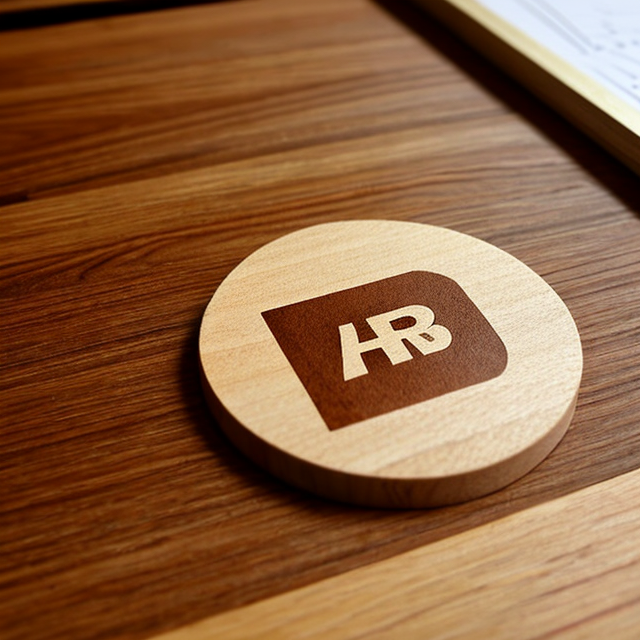 crear un logo tipo madera con las letras: HRW 
