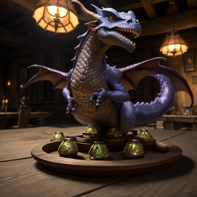 ps5, representing the potion's affinity for draconic powers., onold table, rim lights, digital art, focus on subject, dutch angle, clsoe shot, closeup, focus on material and structure, masterpiece, concept art of alchemic element - Draught of the Wyrm, Masterpiece