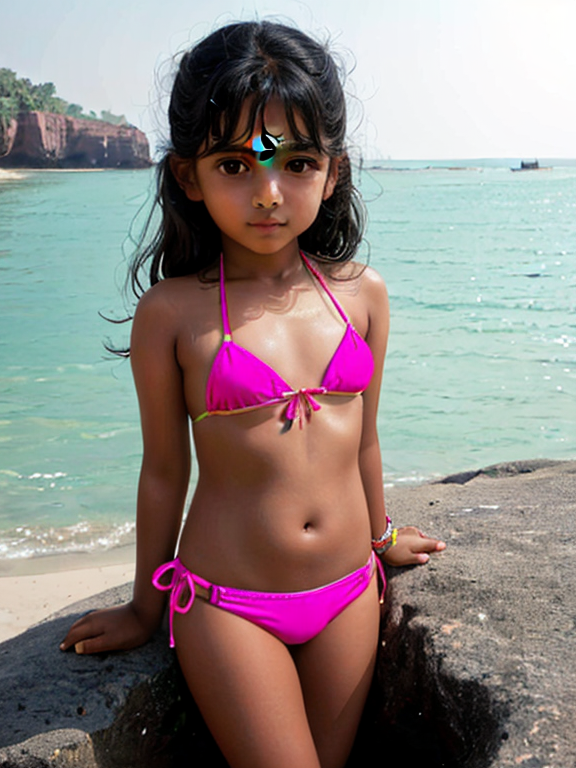 girl, 10, indian, bikini, cute, innocent