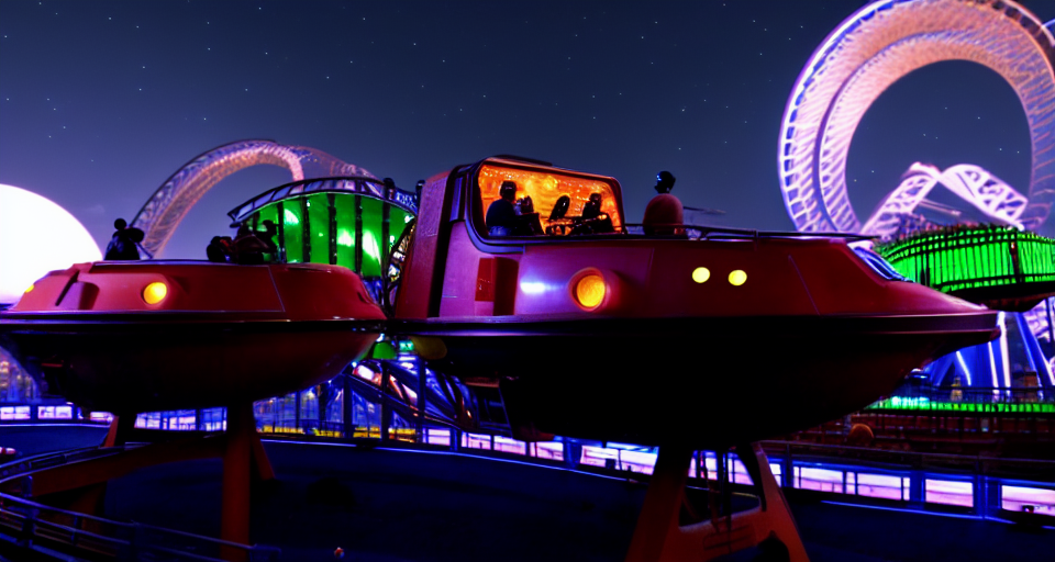 Spaceship Ride + Rollercoaster Combination (2014 + 1993)