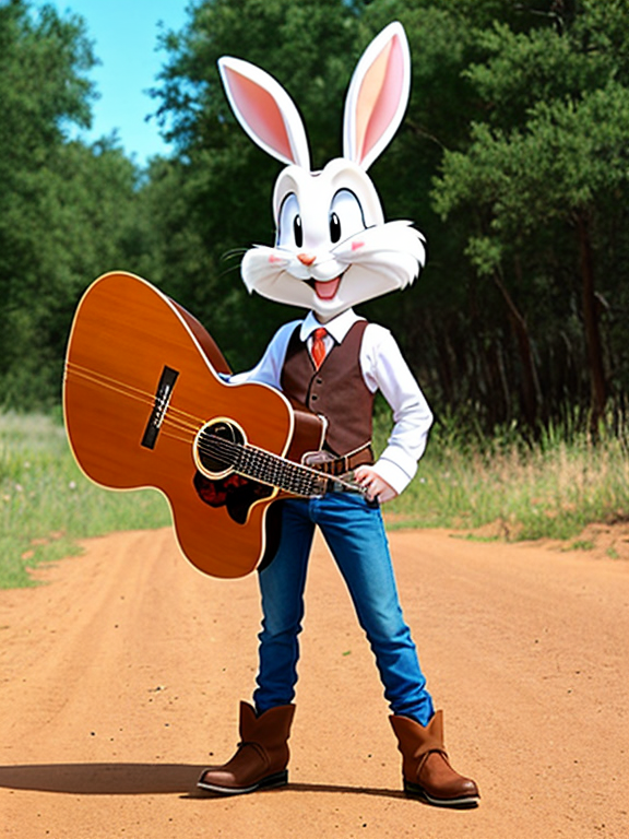 Bugs Bunny As A Cowboy 