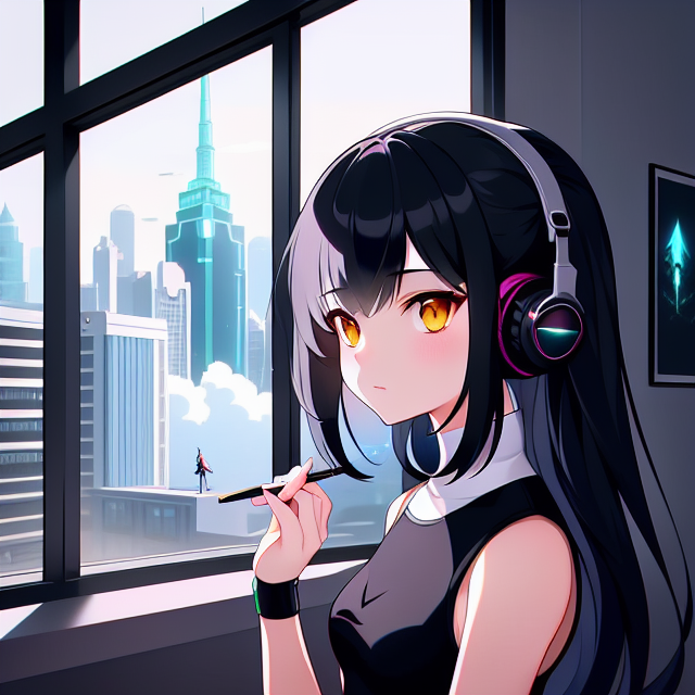 women teaching something, scenic view window, digital art by artists such as Loish, Ross Tran, and Artgerm, highly detailed and smooth, with a playful and whimsical feel, trending on Artstation and Instagram, 2d art, Lofi Music Anime Illustrations Wallpapers, unique and eye-catching thumbnails, covers for your YouTube videos and music tracks, Vector illustration, 2D, Anime style