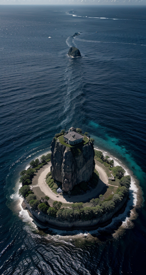 a big creepy island in the middle of the ocean 