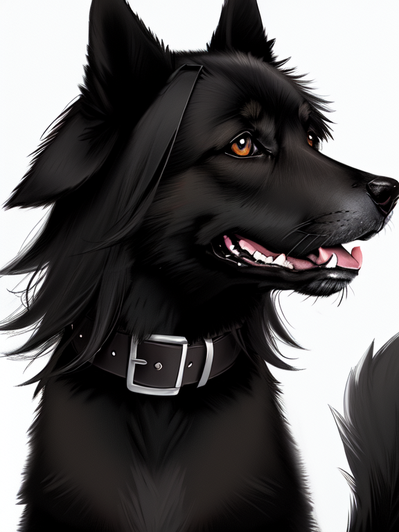 can you draw german shepard black with no collar