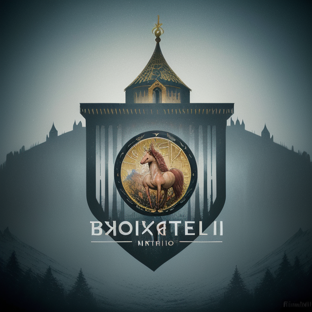 Borealis Estate horse breeding logo, featuring a horse stable emblem, set against a wintry backdrop with a borealis aura, In the center of the emblem, The logo features a circular emblem with a dark background, highly detailed, high quality logo, Subject fits in frame, Oil painting, art by Carne Griffiths and Wadim Kashin concept art, ethereal background, Approaching perfection, Golden ratio, Minimalistic clip art, A retro logo vintage cartoon,negative space logos style ,Great russian, minimalistic logo design featuring Moscow Kremlin,, by Brian Froud and Carne Griffiths and Wadim Kashin and John William Waterhouse, 8k post production, High resolution, hyperdetailed, Trending on Artstation, Art by Greg Rutkowski, beautiful gradient, Depth of field, clean image, High quality