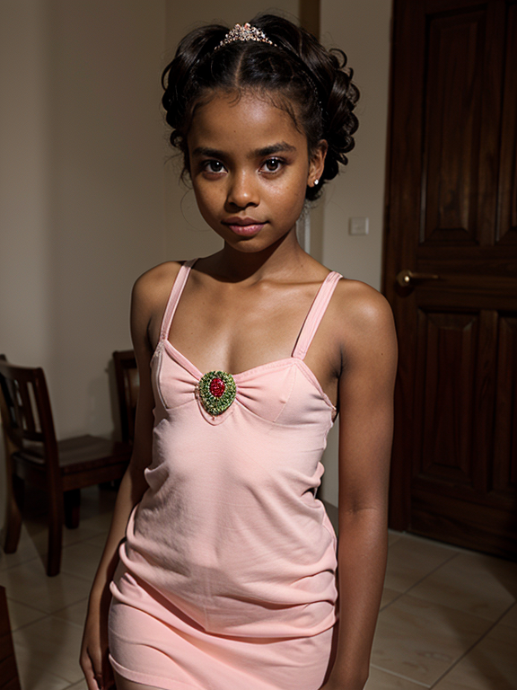 Niña africana de 10 años con enorme trasero