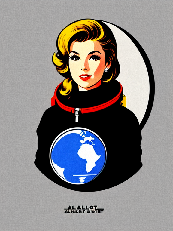 60S COMINC BOOK PIN UP FEMALE ASTRONAUT ON A PLAIN BACKGROUND 