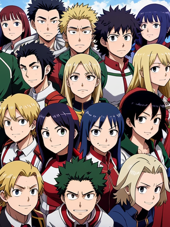 my hero academia characters but face of apostles of Jesus