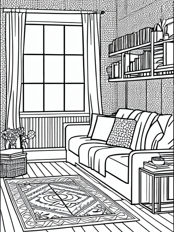 coloring pages ,Little Corner: Coloring Book for Adults and Teens, Super Cute Designs of Cozy, Hygge Spaces for Relaxation (Cozy Spaces Coloring)