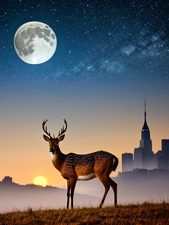 Deer, empire state of mind, moon