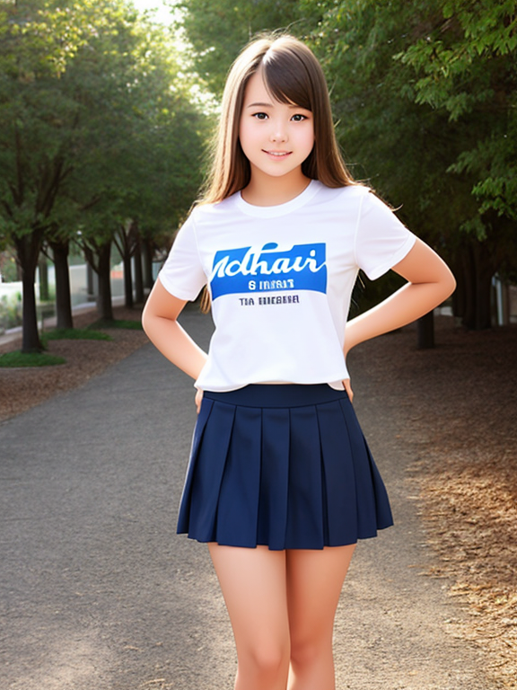 Very Young teen in short skirt 