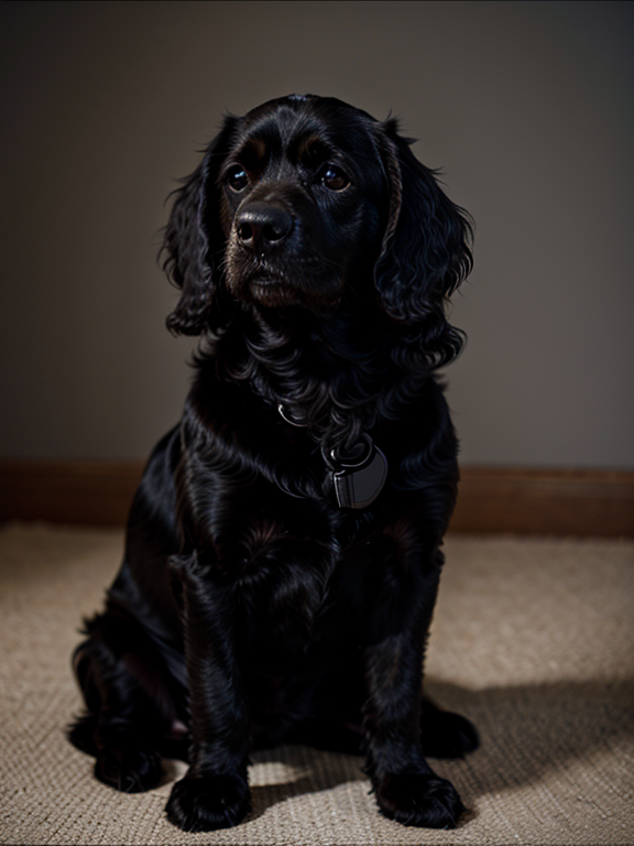 great picture of my dog, a black cocker spaniel, named Dobby